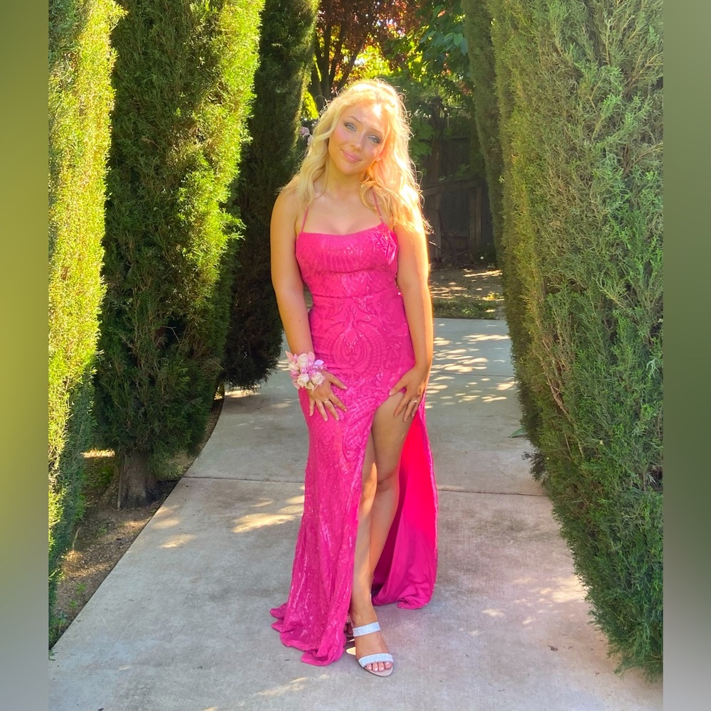 Pink Sparkly Prom Dress
